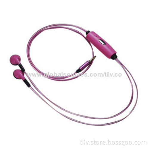 Newest 3.5mm Plug LED Flash Earphone with Microphone